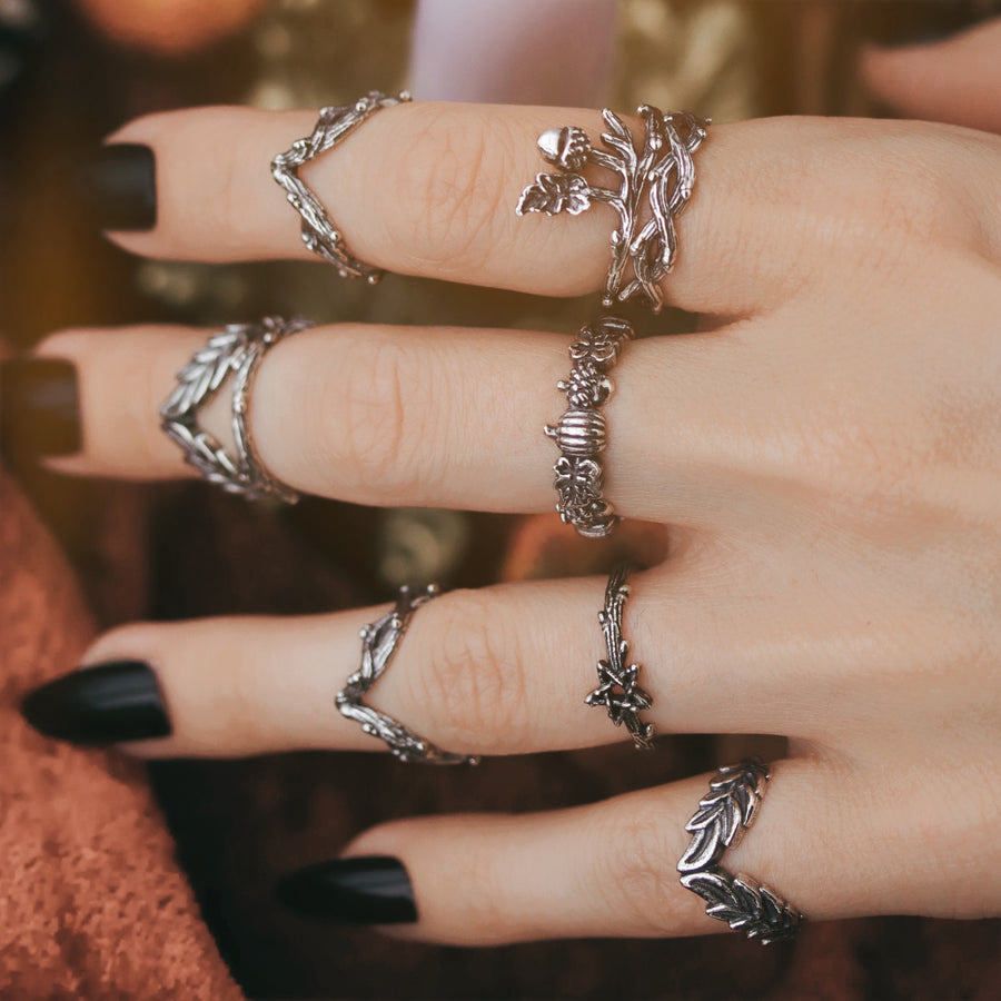 Sterling Silver Autumnal Rings by Shop Dixi