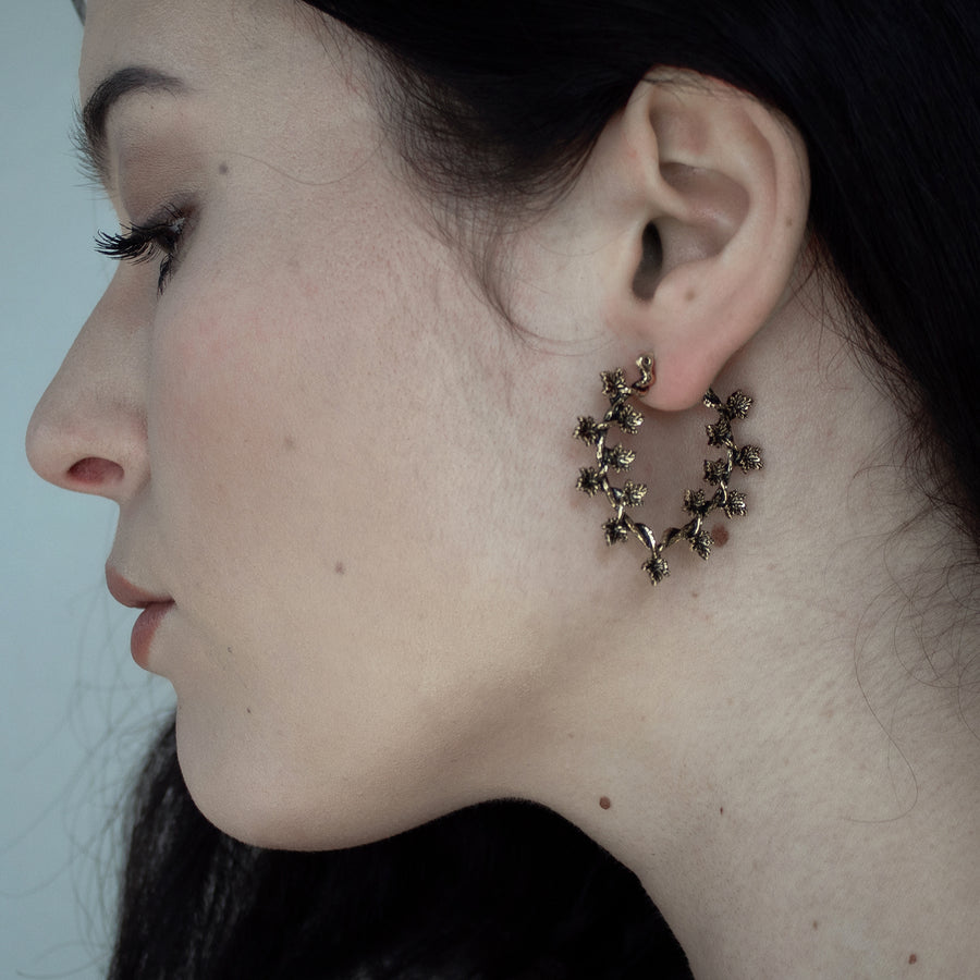 Sylvestris Deus Ivy Wishbone Earrings *Colour Select