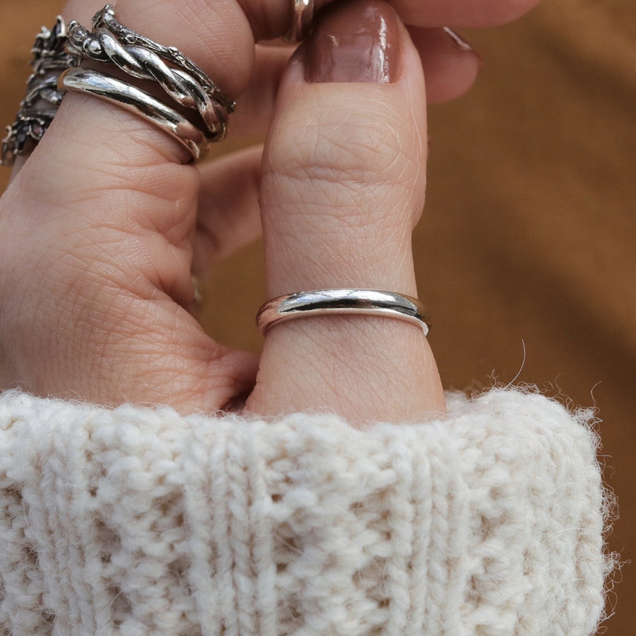Simple Chunky Plain Band Ring