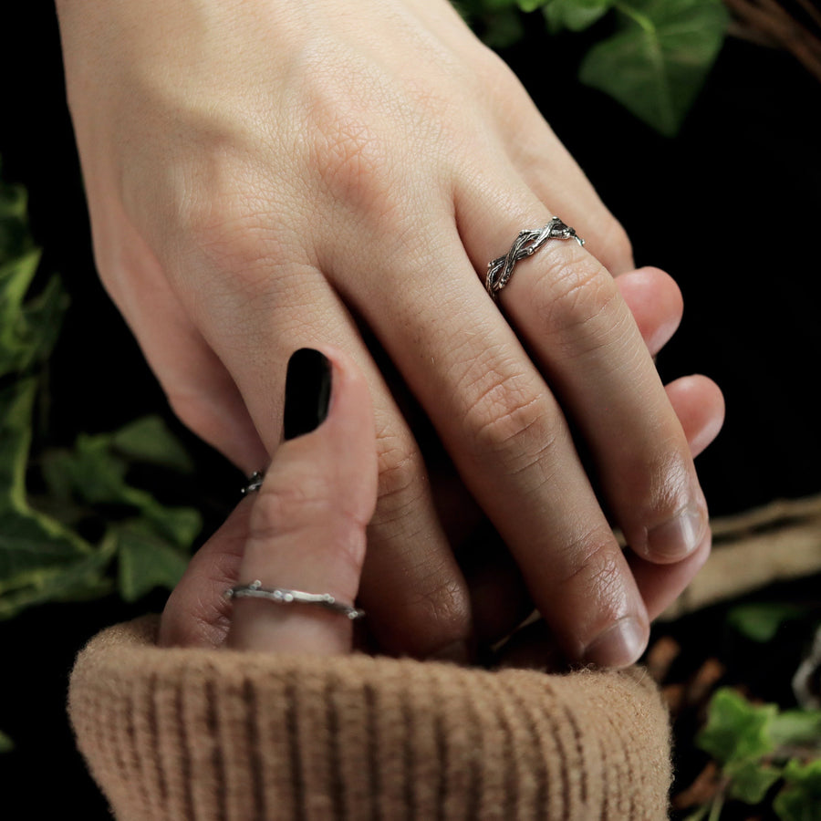 Shop Dixi Double Branch Gothic Thorn Gender Neutral Sterling Silver Rings