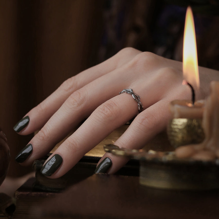 Silvestre Double Wrap Gothic Thorn Branch Ring