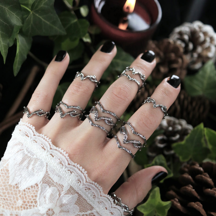 Shop Dixi Gothic Ring Nature Inspired Wishbone Thorn Branch Ring
