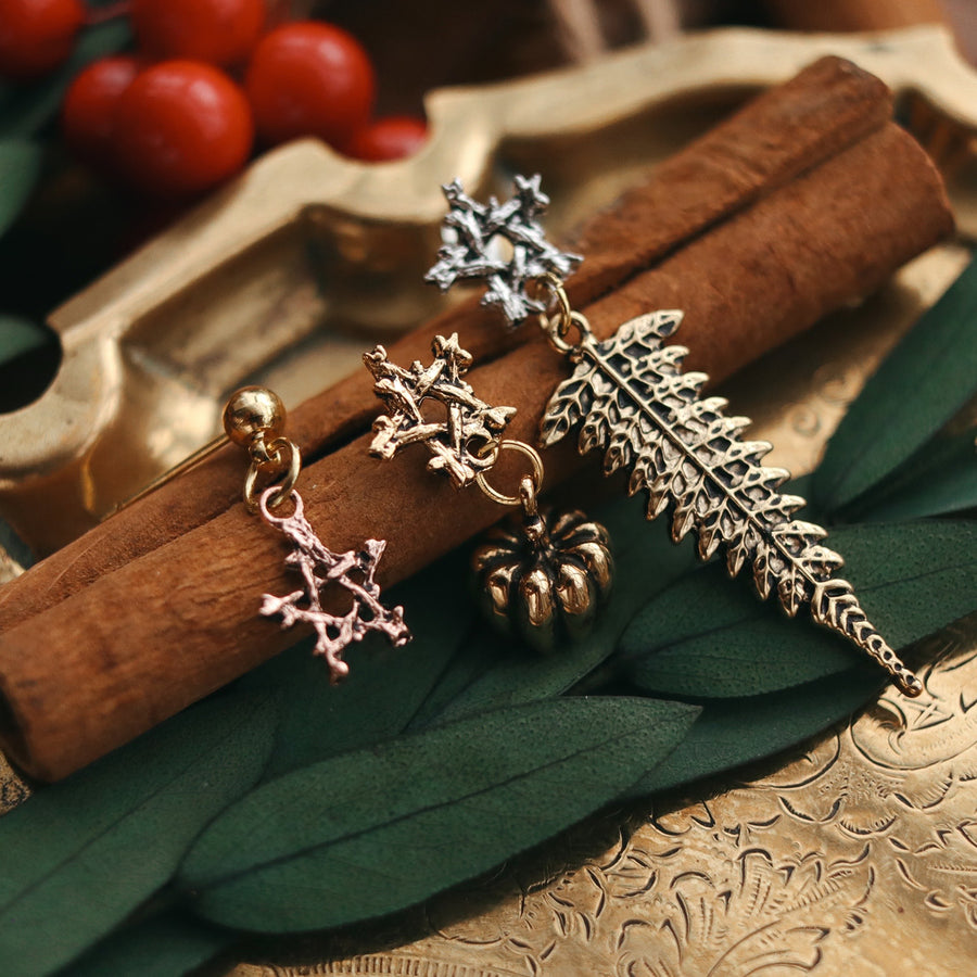 Forest Pentagram Stud Pair *Style Select