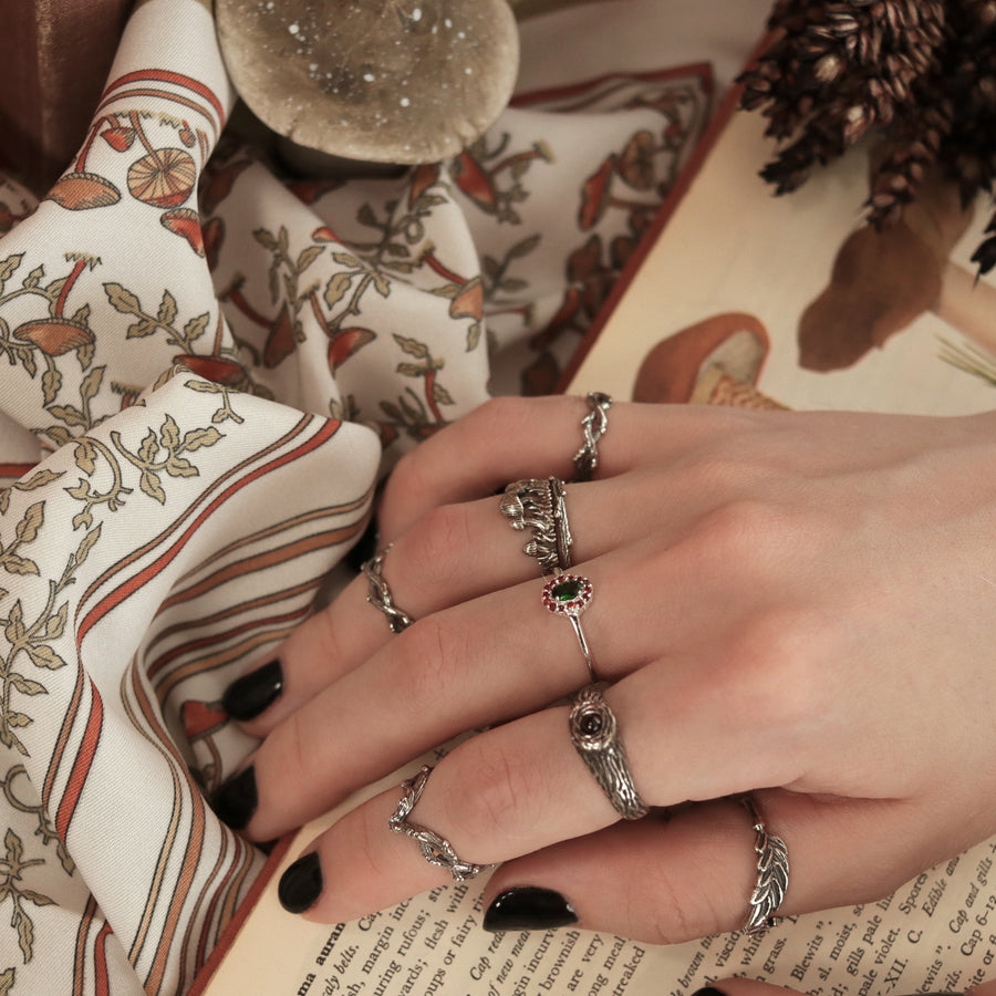 Cottagecore Academia Sterling Silver Rings from Shop Dixi