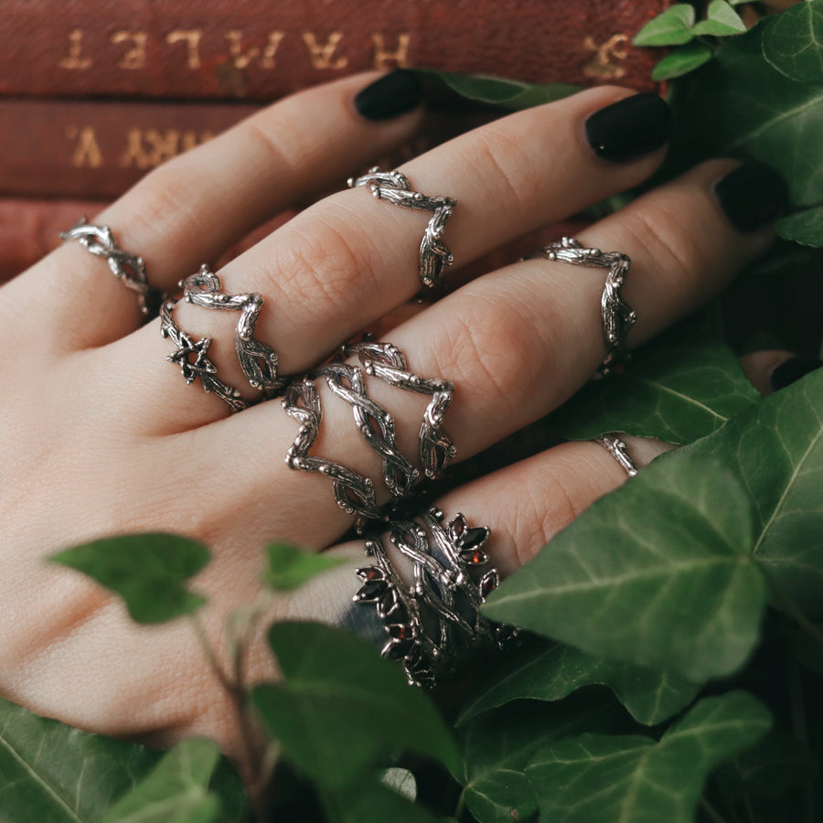 Shop Dixi Nature Inspired Sterling Silver Thorn Branch Ring