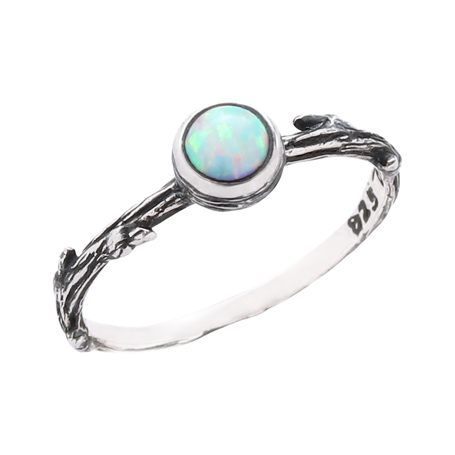 Luna Lupus Snow Opal Branch Ring