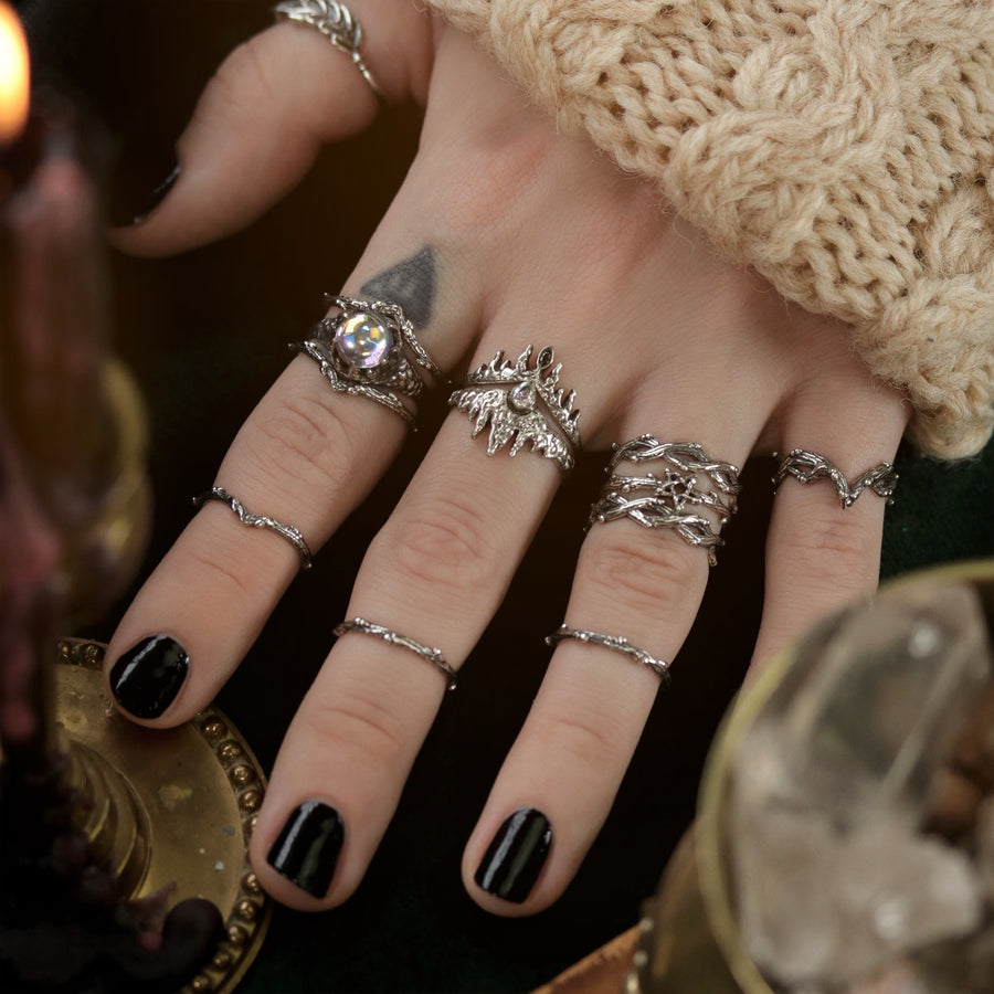 Shop Dixi Mystic Witch Sterling Silver Ice Rings