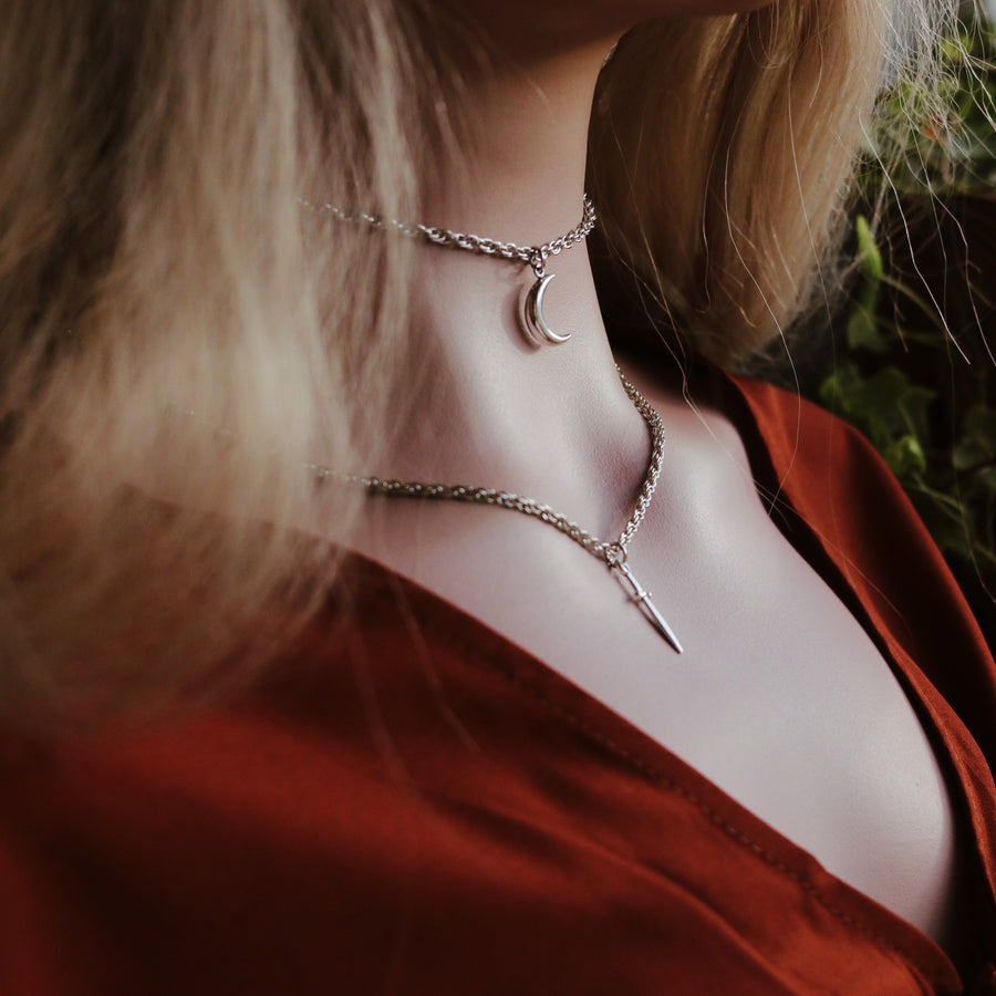 Aesthetic Sword / Moon Necklace *Style Select