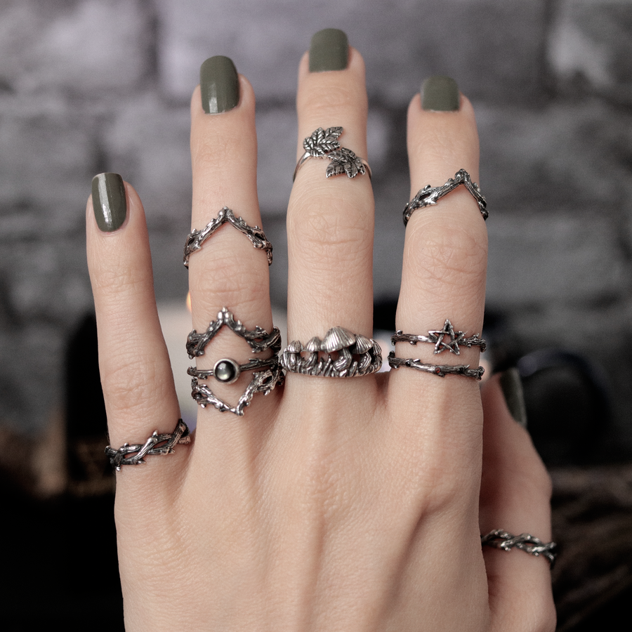 Wiccan Witchy Pentagram Jewels and Rings from Shop Dixi