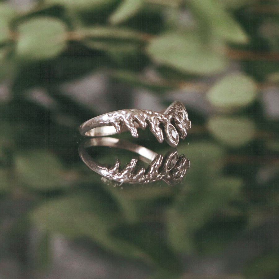 Before The Dawn Icicle Wishbone Ring Clear